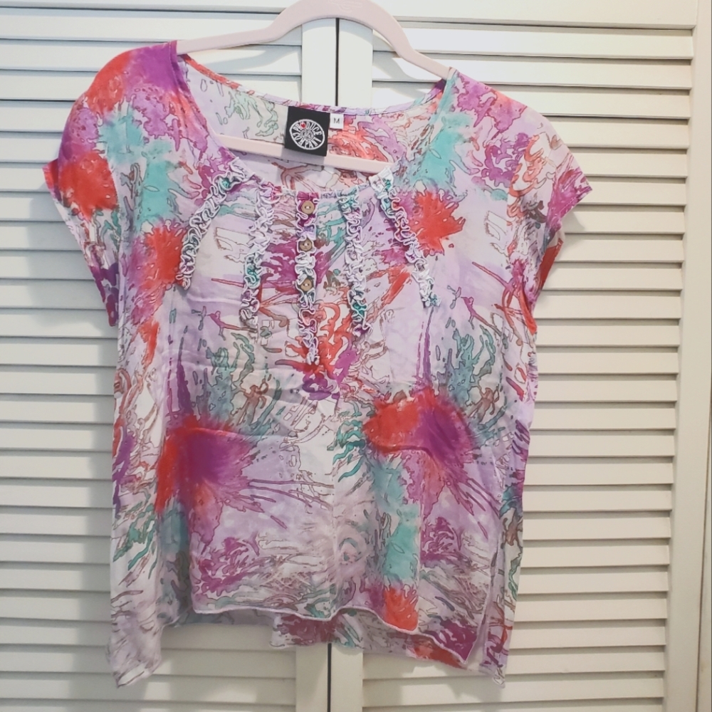 PRODUCE COMPANY Multi Color Top Size M